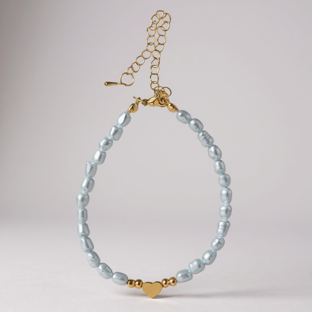 BRACELET PEARL HEART