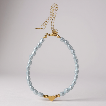 BRACELET PEARL HEART